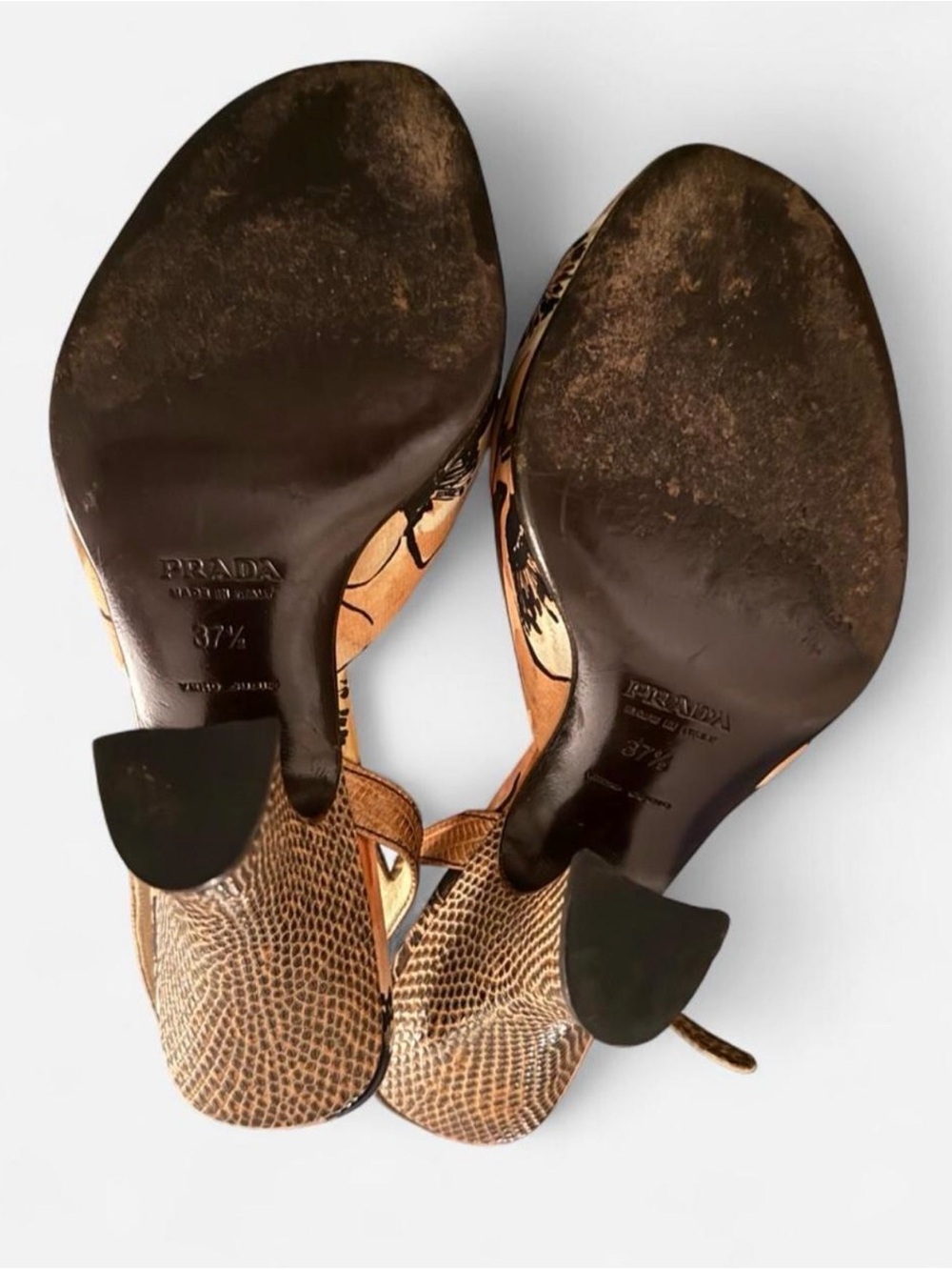 Prada Floral Curved Lizard Heel - Picture 8 of 8